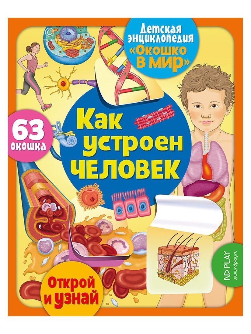 Детская энциклопедия ND Play *Окошко в мир. Как устроен человек* - 293144