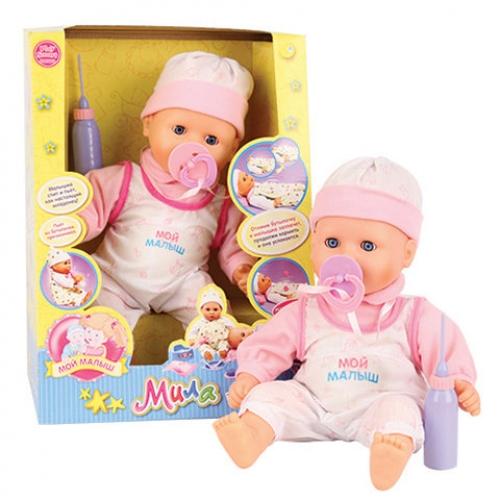 Пупс функциональная Joy Toy Моя малышка, с соской, бутылочкой 5227 - Д20385