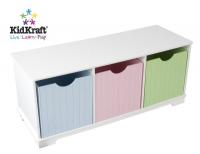 Скамья с ящичками для хранения KidKraft Storage Bench Pastel - 14565_KE