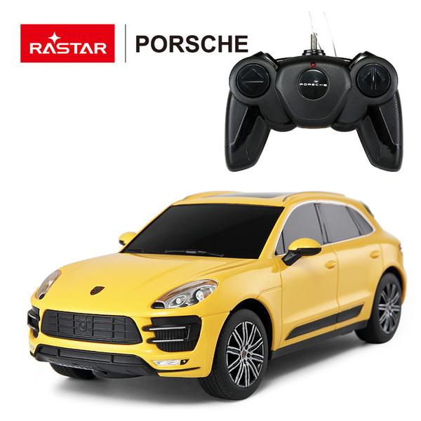 Радиоуправляемая машина Rastar Porsche Macan Turbo масштаб 1:24, желтый - 71800Y