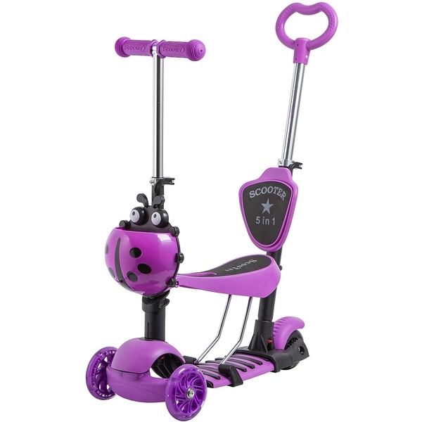 Самокат-кикборд Novatrack Disco-kids (фиолетовый) - 120SB.DISCOKIDS.VL9