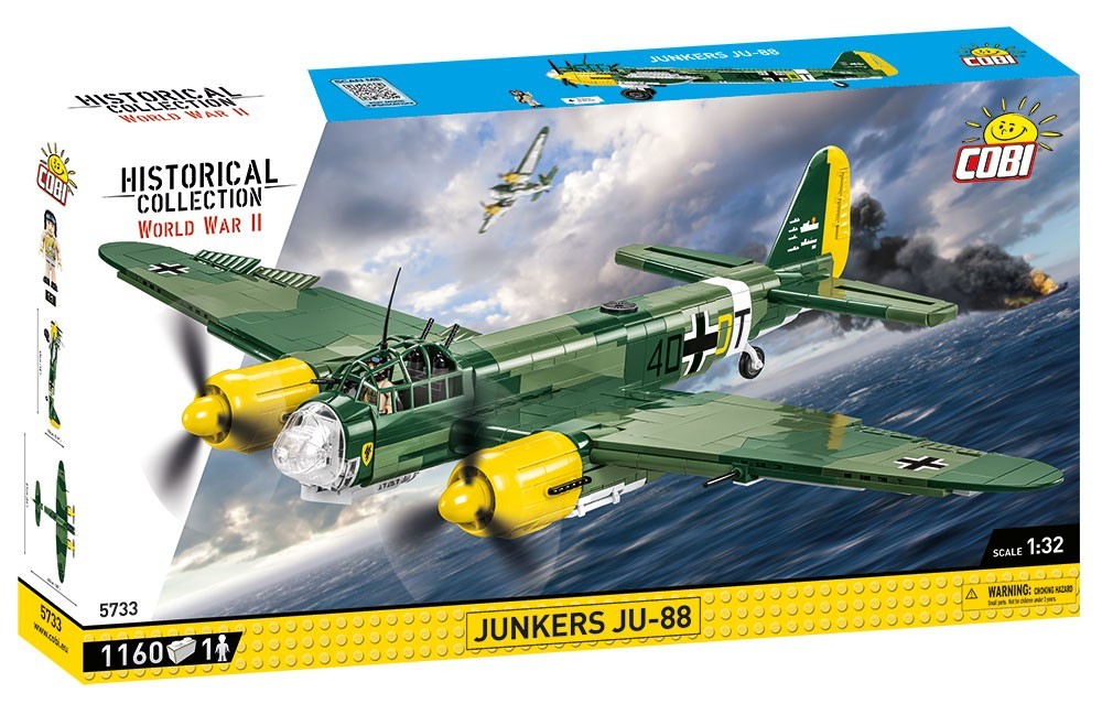 Конструктор COBI Бомбардировщик HC  WWII |5733| JUNKERS  JU-88, 1160 элементов - COBI-5733