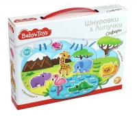 Шнуровки и липучки Десятое Королевство BabyToys *Сафари* - 02928ДК