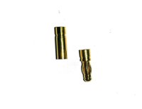 Разъем позолоченный D4.0мм (male+female) короткий 15мм - AM-1003B