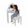 Игровой набор KidKraft Белый туалетный столик из дерева для девочки *Модница* (White Medium Vanity | Stool) - 13009_KE