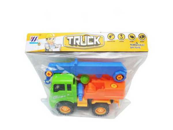 Машинка-конструктор Junfa Toys *Подъемный кран*, в наборе с инструментами - YH559-19B