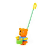 Игрушка-каталка ПОЛЕСЬЕ Медвежонок с ручкой - П-96654