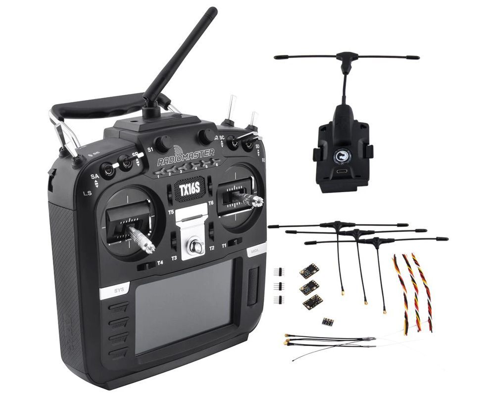 Аппаратура управления RadioMaster TX16S MasterFire Starter Combo (TX16s Hall + TBS MicroTX V2 + 3 набора приемников Nano RX SE Starter Set) - RM-TX16S HALL MF Starter Combo with TBS MicroTX