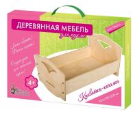 Кроватка-качалка для куклы большая деревянная - 01904