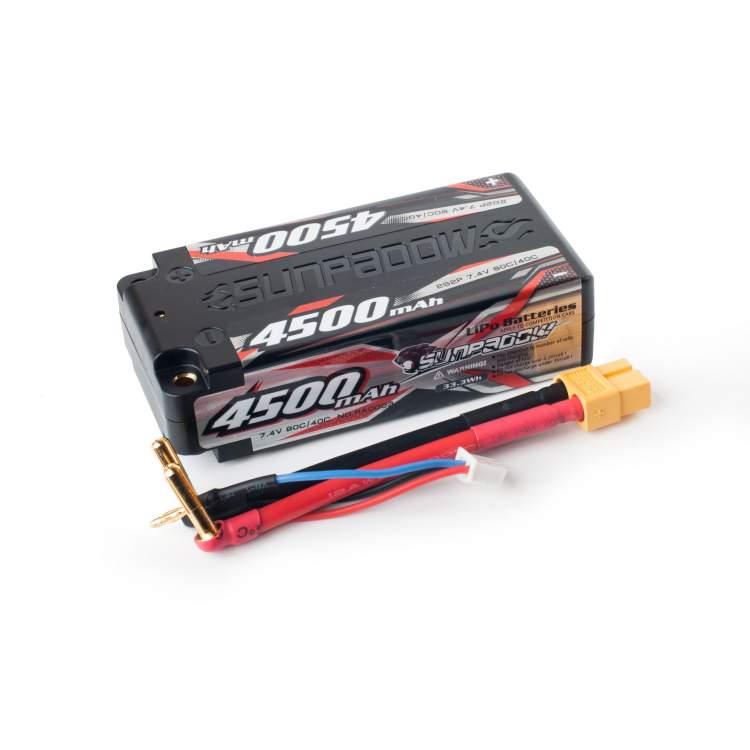 Аккумулятор Sunpadow Li-Po 2S2P 4500mAh 40C|80C XT60 Short Pack - SP-4500-2-40C-SH-XT