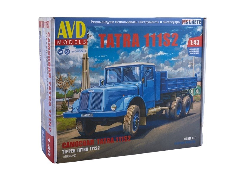 Сборная модель AVD Самосвал Tatra 111S2, масштаб 1:43 - 1586AVD