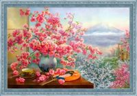 Алмазная мозаика *Букет сакуры*, 60*40 см - АЖ-1823