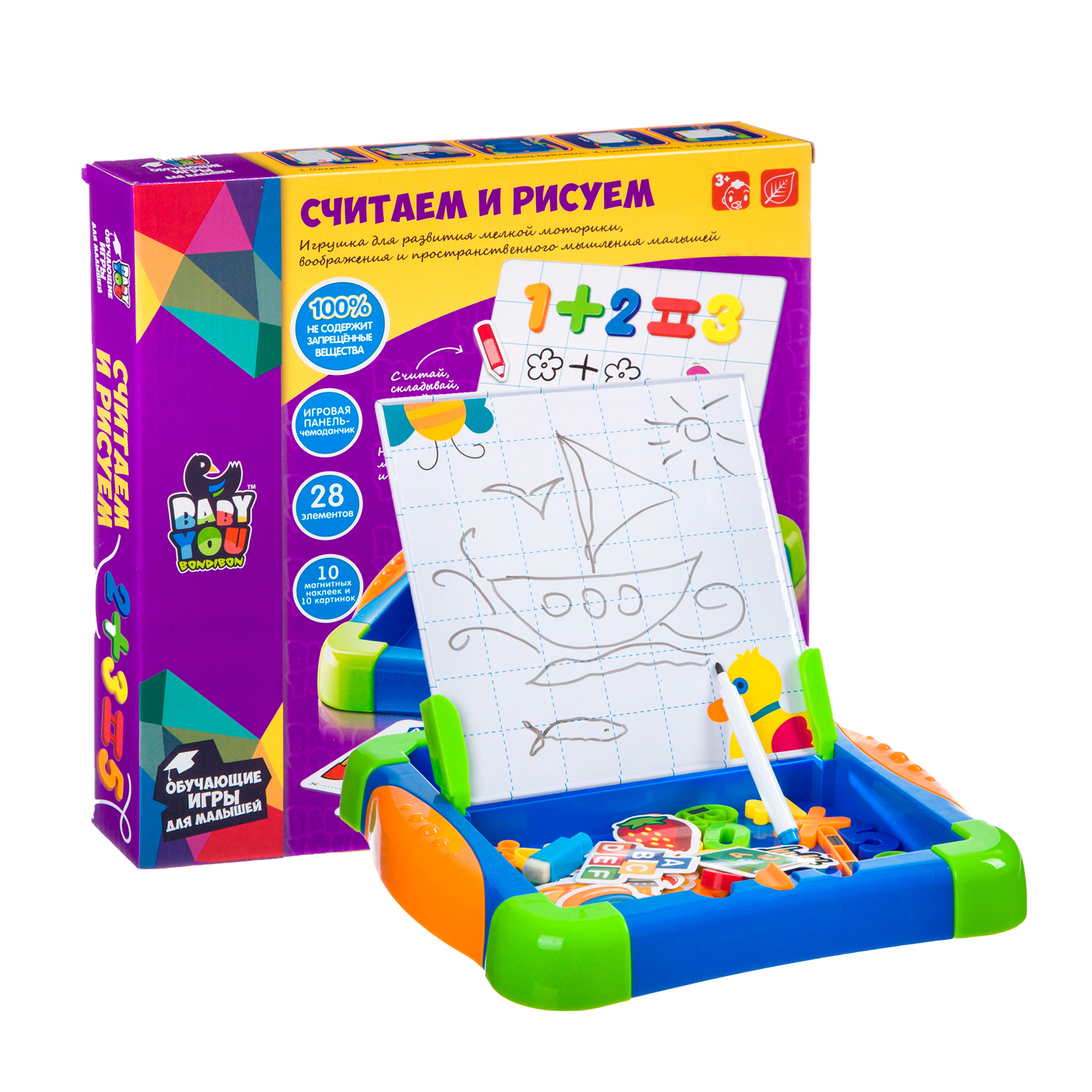 Обучающая игра для малышей Bondibon Baby You *Считаем и рисуем* - ВВ4619
