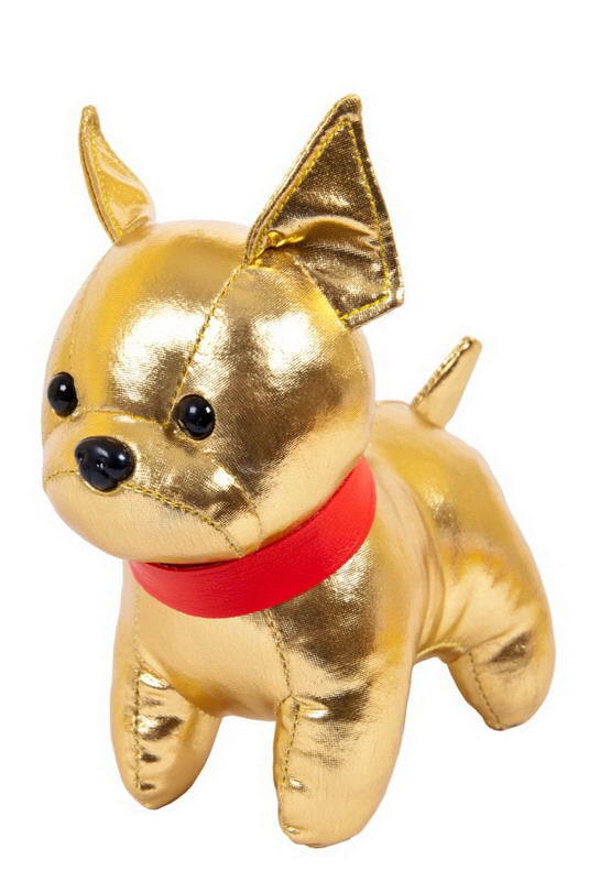 Мягкая игрушка ABtoys Собака бульдог золотистый, 15 см - M2126