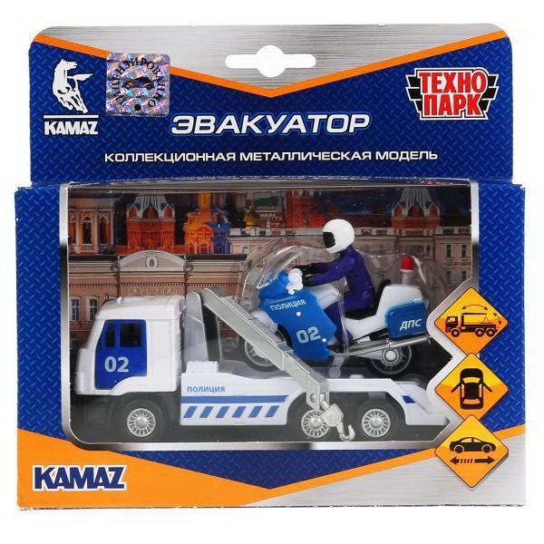 Машина металлическая Технопарк *Камаз-эвакуатор*, 12 см - SB-17-24-W-WB