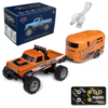 Радиоуправляемый внедорожник HB 666 Минитрак с прицепом 4WD RTR масштаб 1:64 2.4G - HG4-80-ORANGE