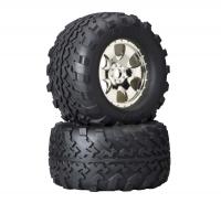 Колеса трак 1|8 в сборе - GT2 | S COMP| CHROME (HEX17mm) 2шт - HPI-4709