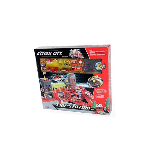 Игровой набор Realtoy Пожарная станция, звук, свет, 28369 - Г42219