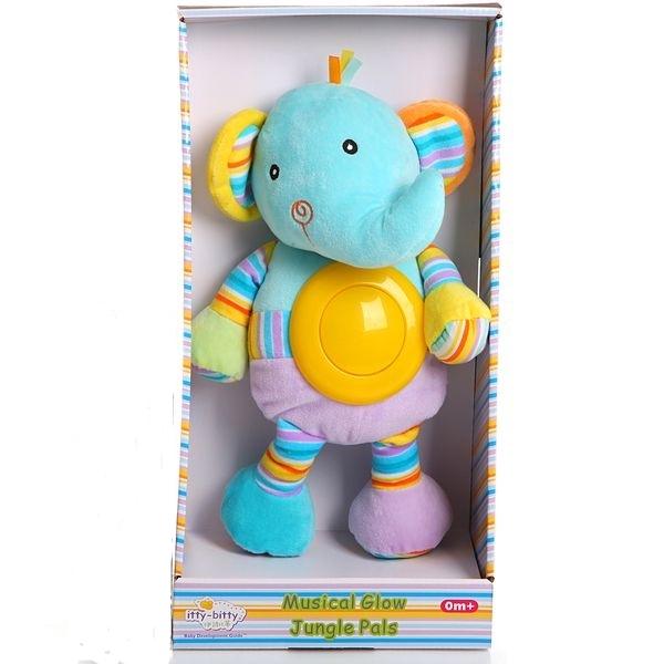 Игрушка музыкальная, свет *Друзья из джунглей* Слоник, NJ-037A-2 - Э70843