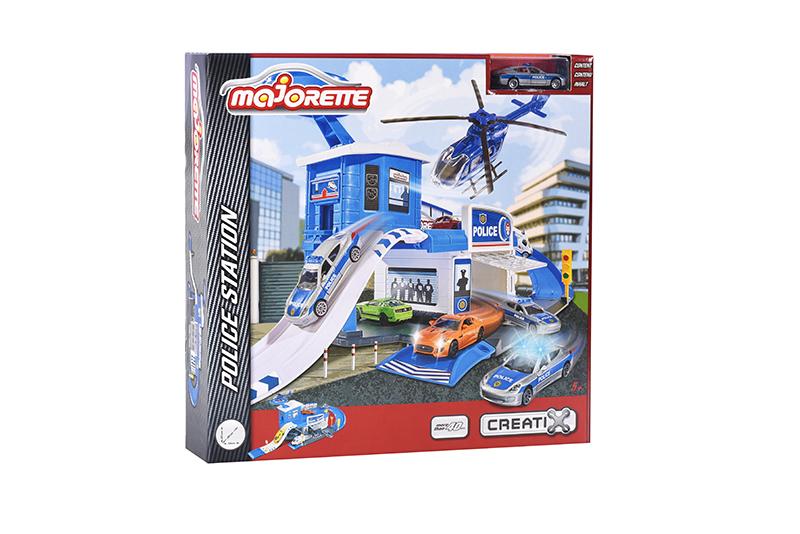 Игровой набор Majorette Парковка Полицейская станция Creatix, 1 машинка - 2050012