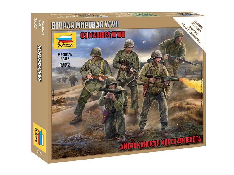 Сборная модель Zvezda Американская морская пехота, масштаб 1:72 - ZV-6279