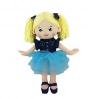 Мягкая кукла ABtoys джинсовая, 25 см - M6029