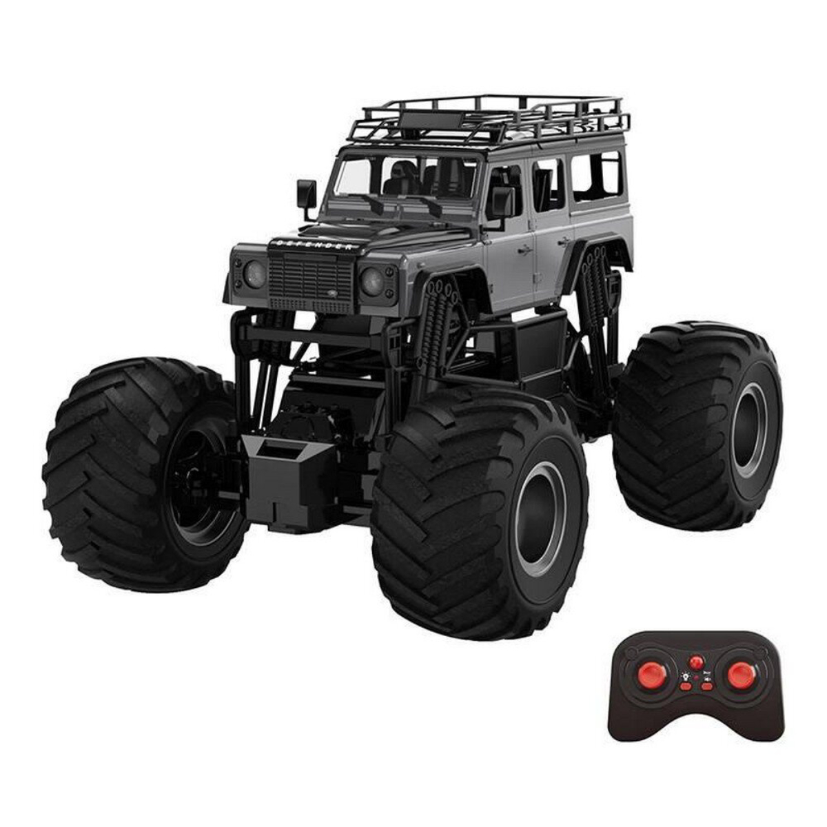 Радиоуправляемый краулер Double Eagle Land Rover Defender D110 Bigfoot 4WD RTR масштаб 1:8 2.4G - E375-003|SILVER