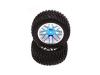 Blue Chrome Rim & Tire Complete (06102PB+15501) 2P
