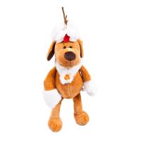 Мягкая игрушка ABtoys Собака в белой ушанке, 20 см - YSL18699