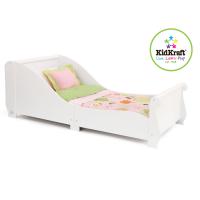Детская кровать *Sleigh* , белая - 86730_KE