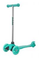 Самокат Moby kids, управление наклоном, светящиеся колеса, бирюзовый - 64971