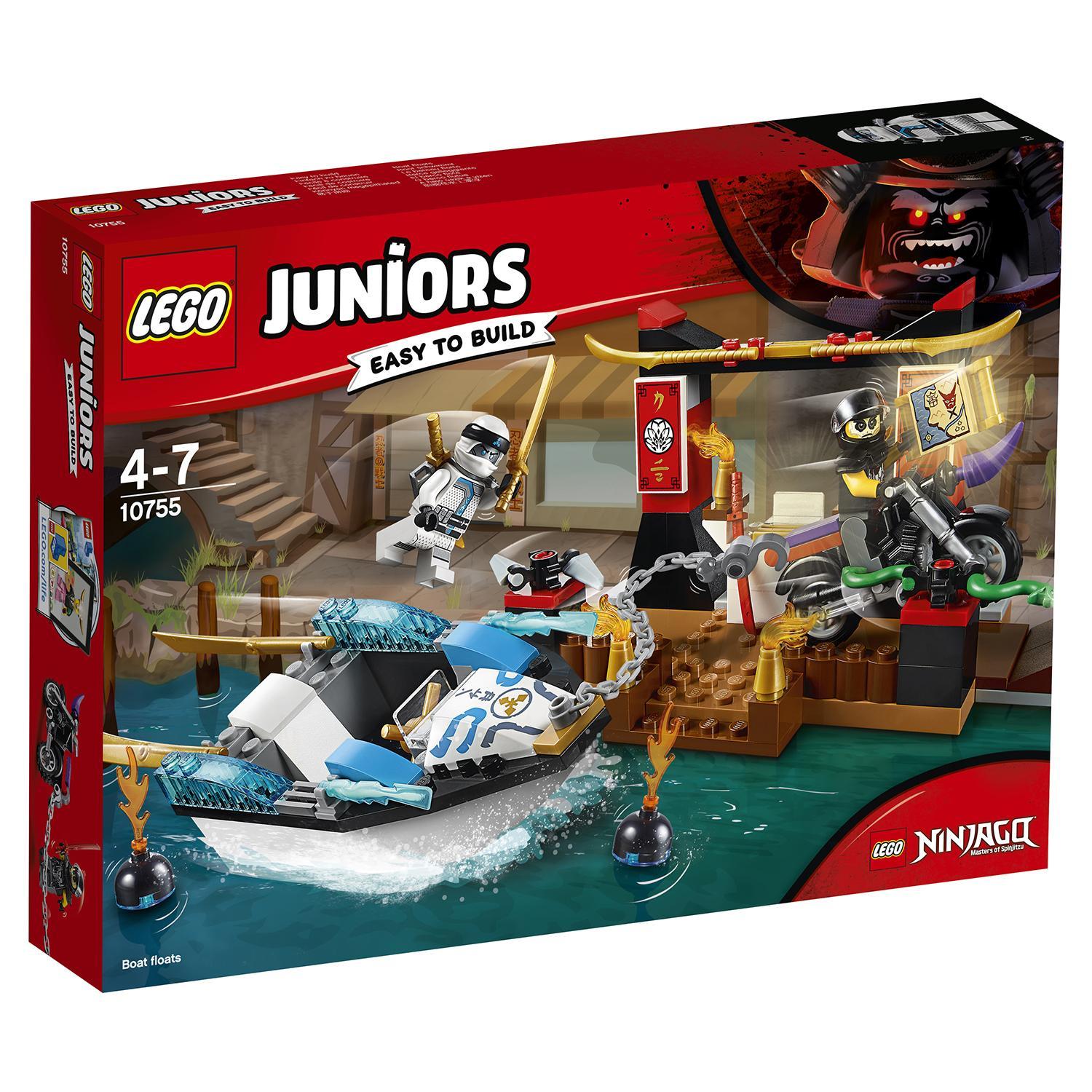 Конструктор LEGO Juniors Погоня на моторной лодке Зейна - 10755