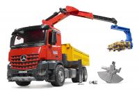 Набор Bruder грузовик Mercedes-Benz с краном, корзиной и 2 паллетами - 03-651