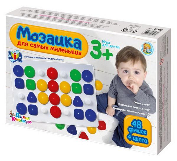 Мозаика для самых маленьких* d40|4 цв|48 элементов - 03503ДК