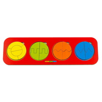 Рамка-вкладыш Woodlandtoys Сложи круг, 4 круга - 061405
