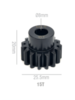 Шестерня стальная Pinion gear 15T M1.5 для вала 8mm - SWS-M15-8-15T