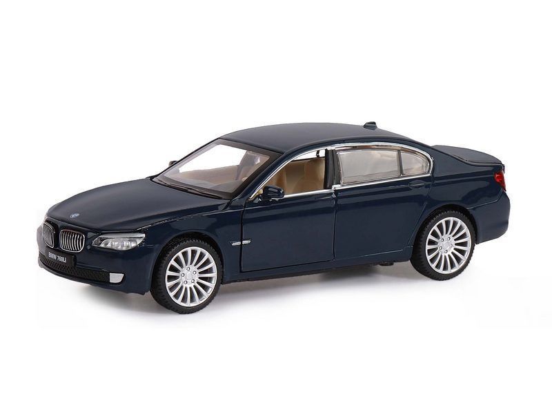 Машина Автопанорама BMW 760LI, синий, масштаб 1:34, свет, звук, инерция - JB1251035