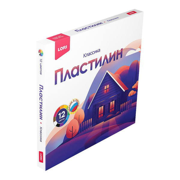Пластилин LORI Классика 12 цветов по 20 гр - Плк-004