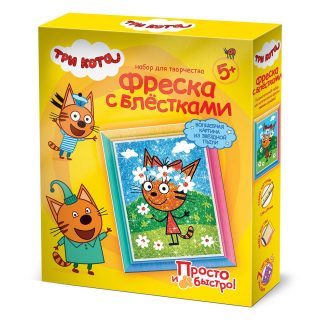 Фреска с блестками *Три кота. Лапочка. Лето* - 405136