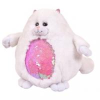 Мягкая игрушка ABtoys Кошка с пайетками, 20 см - MP013