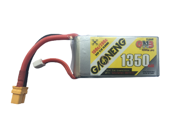 Аккумулятор LiPo 11.1V 1350mAh 3S разъем XT60 - LIPO-111-1350-XT60