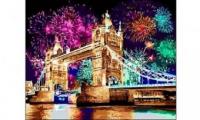 Алмазная мозаика *Салют над Тауэрским мостом*, 30х40 см - ST-411