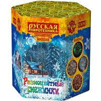 Фейерверк Разноцветные снежинки (1,2 х 19) модуль - РС8090
