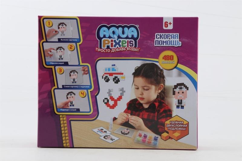 Набор для творчества 1TOY из серии Aqua Pixels, Скорая помощь, 480 деталей - Т13073