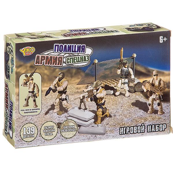 Конструктор Yako Toys Армия, Полиция, Спецназ, сражение в пустыне, 139 деталей, M7550С - Г93715