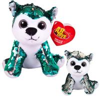 Мягкая игрушка ABtoys Собака с пайетками, 15 см - M2034