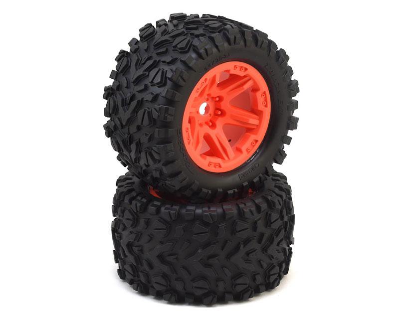 Колеса в сборе Orange wheels + 3.8* Talon EXT tires + foam inserts - TRA8672A