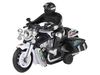 Мотоцикл AUTODRIVE 15см со светом и звуком, черный - JB1167973