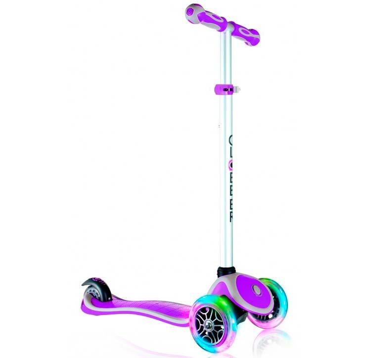 Самокат-кикборд GLOBBER*18 PRIMO PLUS LIGHTS V2, сливовый, 442-114