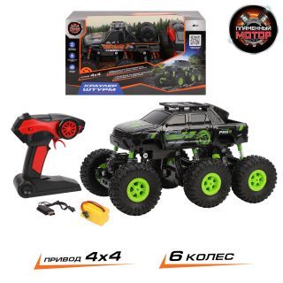 Радиоуправляемый краулер Пламенный мотор 4WD, черно-зеленый - 870427